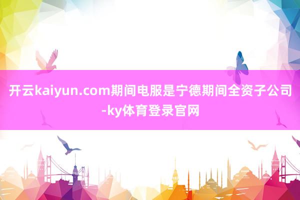 开云kaiyun.com期间电服是宁德期间全资子公司-ky体育登录官网