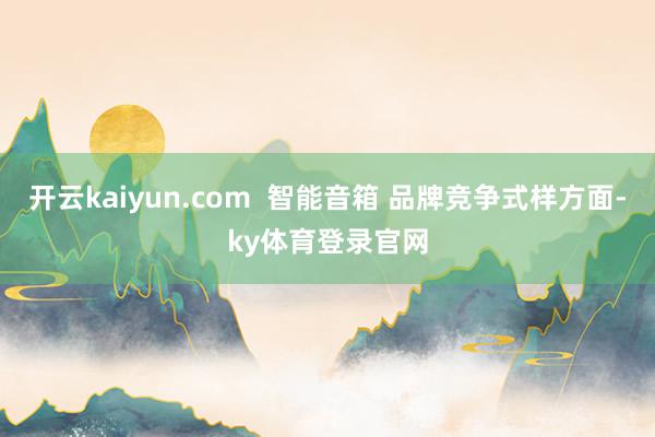 开云kaiyun.com  智能音箱 品牌竞争式样方面-ky体育登录官网