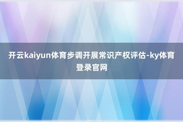 开云kaiyun体育步调开展常识产权评估-ky体育登录官网