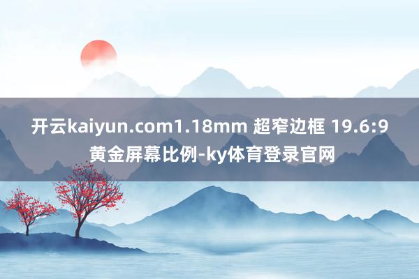 开云kaiyun.com1.18mm 超窄边框 19.6:9 黄金屏幕比例-ky体育登录官网