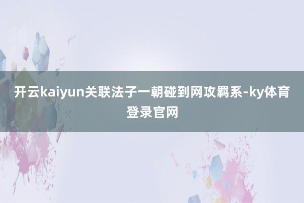 开云kaiyun关联法子一朝碰到网攻羁系-ky体育登录官网