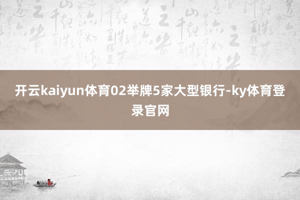 开云kaiyun体育　　02　　举牌5家大型银行-ky体育登录官网