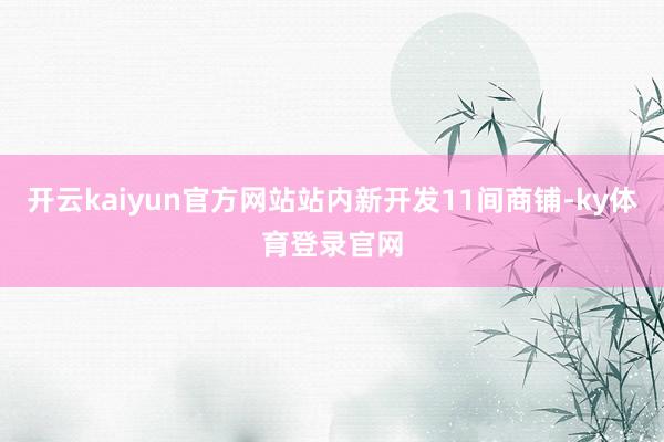 开云kaiyun官方网站站内新开发11间商铺-ky体育登录官网